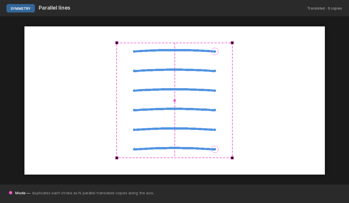 Parallel lines symmetry